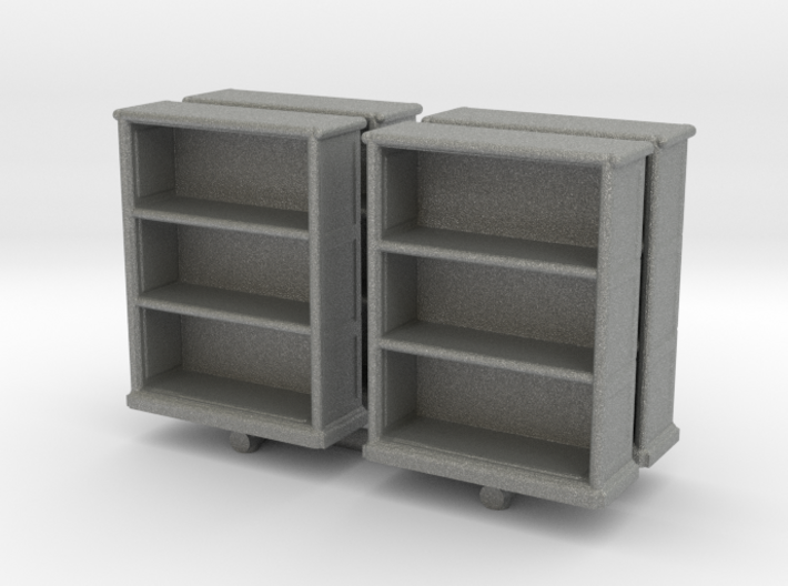 Wooden Bookcase (x4) 1/76 3d printed