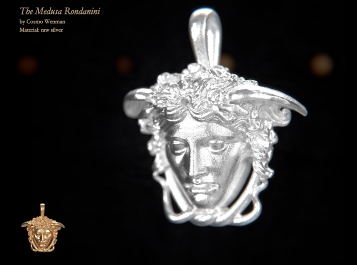 THE MEDUSA RONDANINI petite necklace pendant 3d printed 