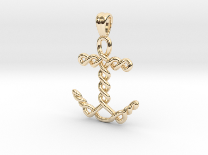 Anchor knot [pendant] 3d printed