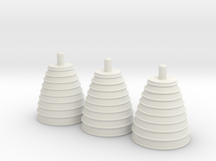 1/100 Space Shuttle Engine Nozzles - Set of 3 3d printed
