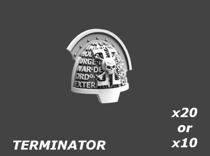 Deathvigil Terminator Shoulderpad Sprue 1 3d printed