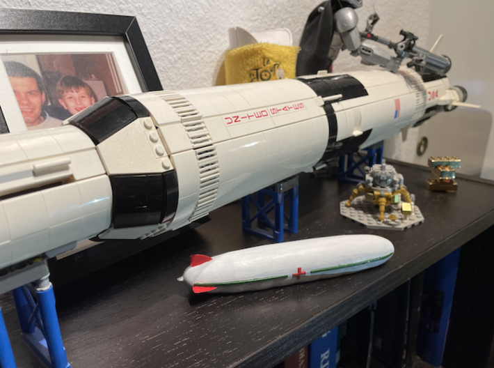 AeroMaric ADM Grounded Basic Model 1:500 3d printed 3D model after painting.