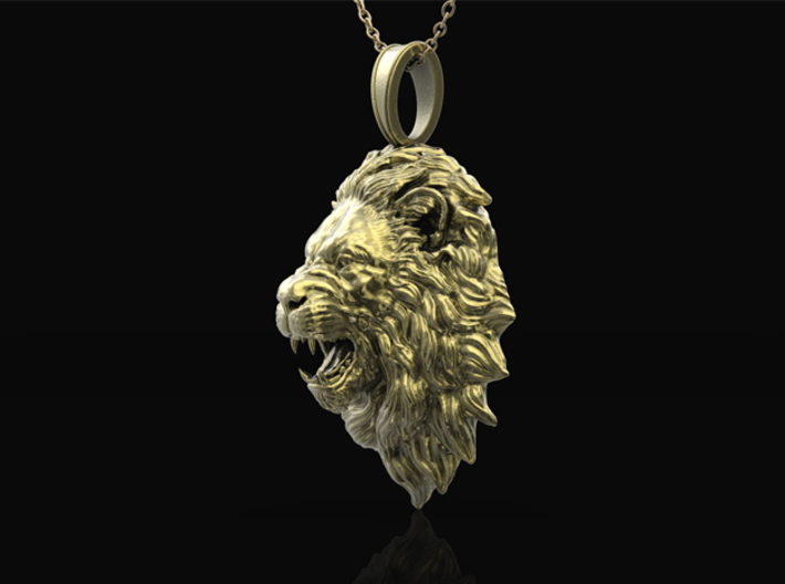  Lion Pendant Mouth Open_No.1 3d printed 