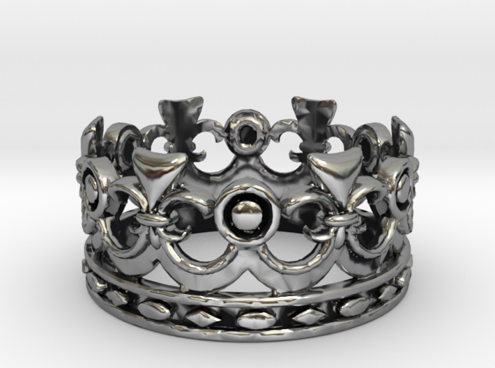 Kings crown ring 3d printed