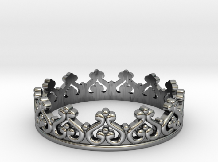 Queens crown ring 3d printed