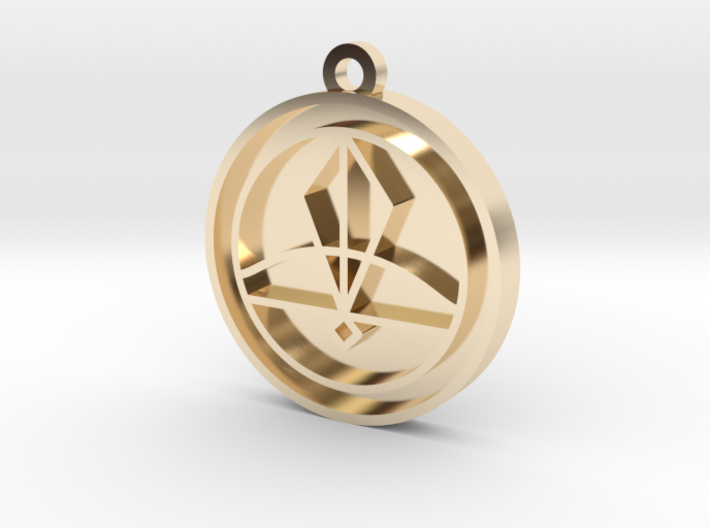 Owl House Ice Glyph Pendant 3d printed A more economical alternative to solid gold, the plated brass offers the same classic, premium, beautiful metal look, perfect for occasional wear.