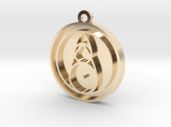Owl House Fire Glyph Pendant 3d printed A more economical alternative to solid gold, the plated brass offers the same classic, premium, beautiful metal look, perfect for occasional wear.