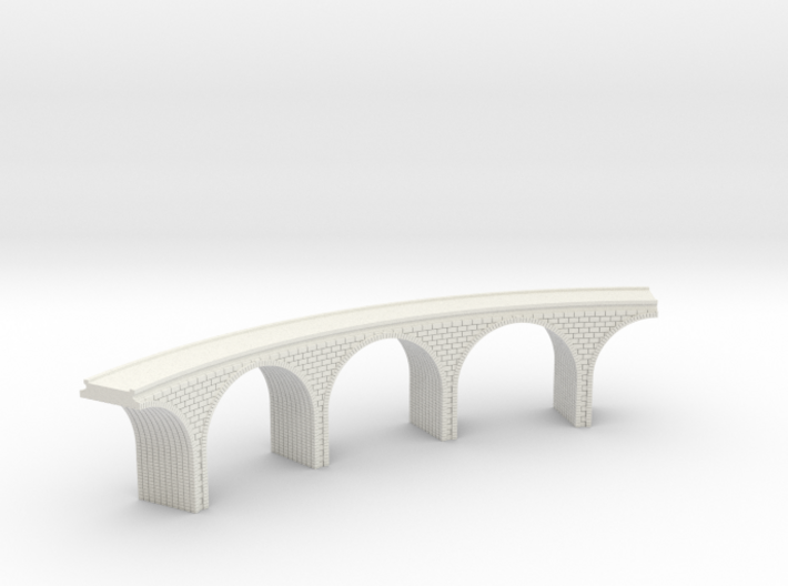 N Scale Arch Bridge Curved Triple 1:160 Scale 3d printed