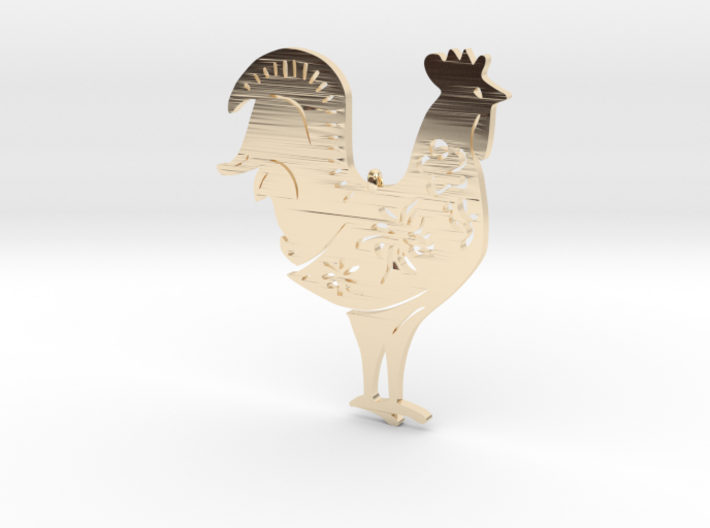 Chinese zodiac ROOSTER sign pendant 3d printed