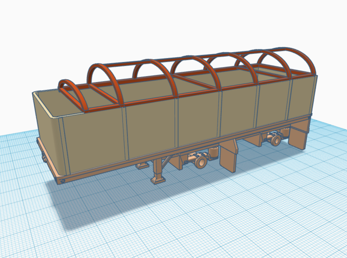 1/50th B Train covered wagon tarp boxes  3d printed 