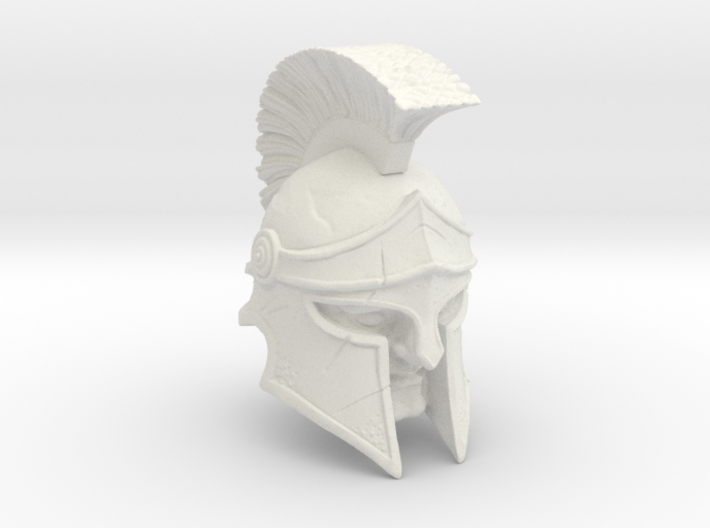 Spartan Helmet (damaged+crest) Origins 3d printed