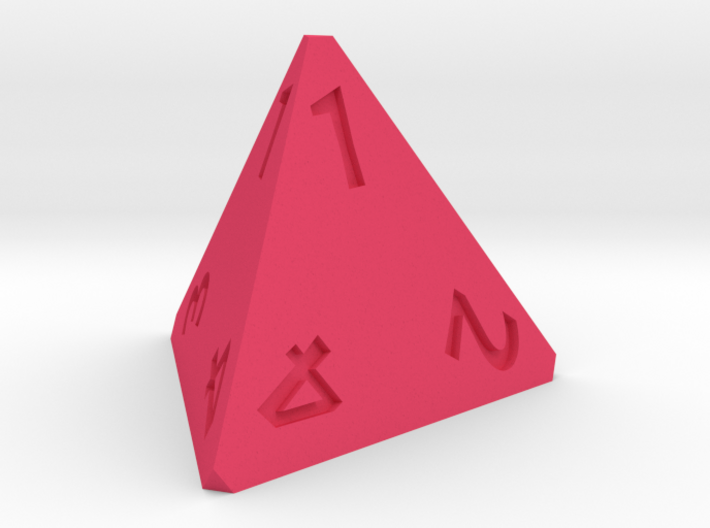 4 sided dice (d4) 30mm dice 3d printed