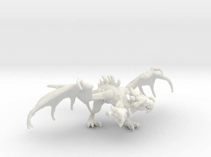 Two Headed Wyvern 157mm miniature model fantasy wh 3d printed