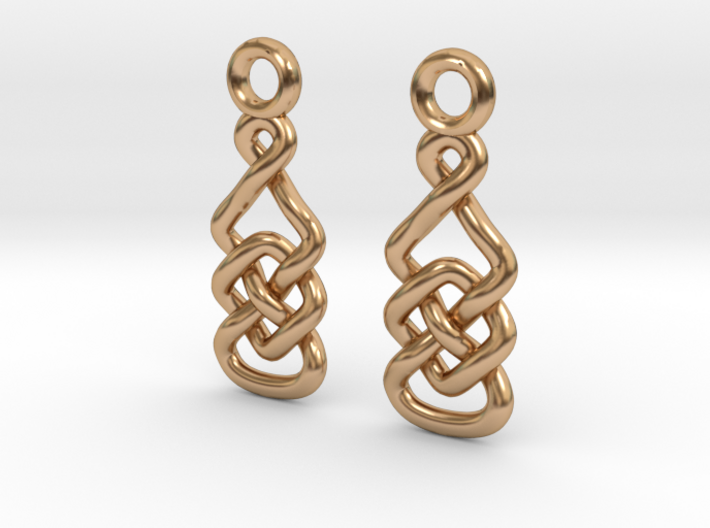 Marquise knot [Earrings] 3d printed