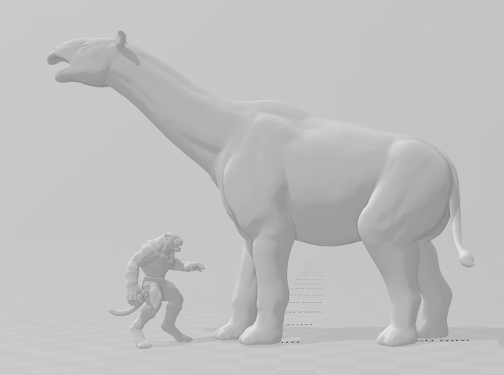 Paraceratherium 95mm miniature model fantasy games 3d printed 