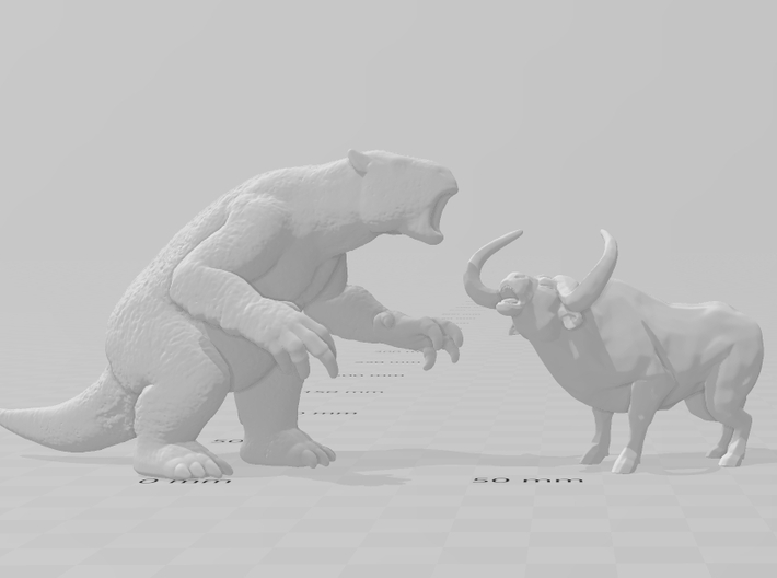 Megatherium miniature model fantasy games rpg dnd 3d printed 