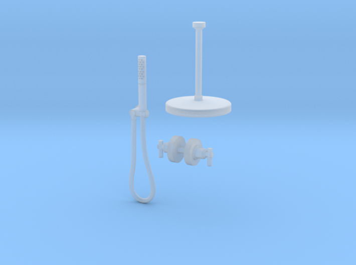 Shower Set - Bar Style with Sprayer two Levers 3d printed
