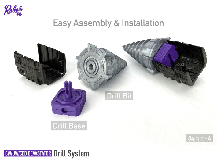Drill Bit Type C 46mm x1 [Devastator Drill System] 3d printed 