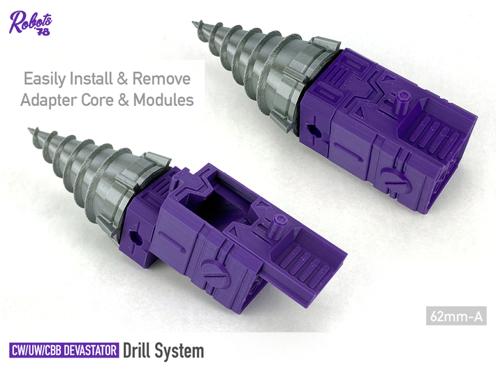 Drill Bit Type C 46mm x1 [Devastator Drill System] 3d printed 