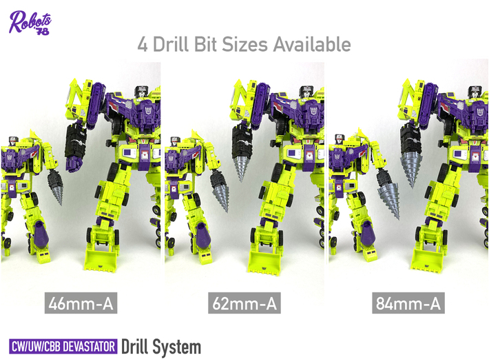 Drill Bit Type C 84mm x1 [Devastator Drill System] 3d printed 