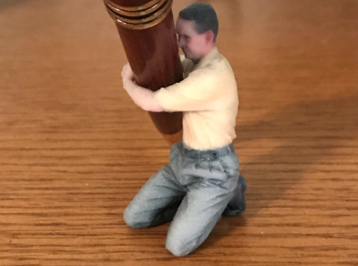 2" Tall Little Runt Man Pen Holder-Business Casual 3d printed 