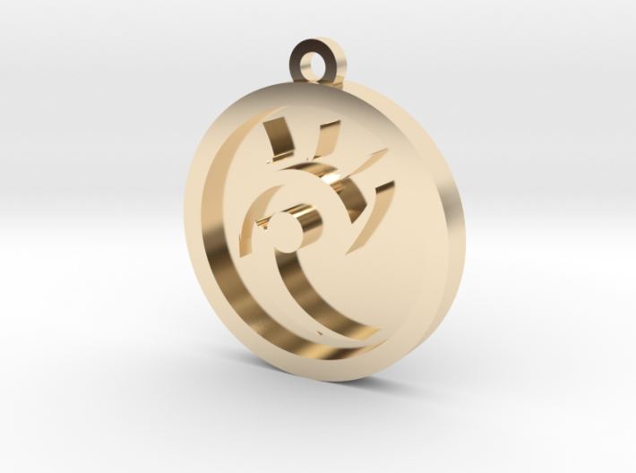 Gwendolyn’s Wartlop Glyph Pendant 3d printed Gold is a classic, premium, beautiful metal, perfect for everyday wear and able to be cleaned and polished again and again, back to its perfect shine.