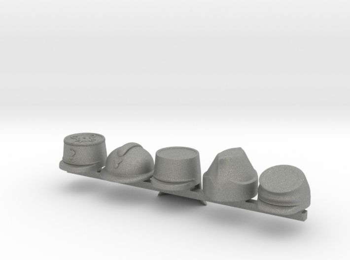 5 x French WW1 hats and helmets 3d printed