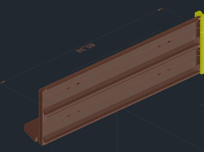 Bahnsteigkante Stahlschwelle für die Nebenbahn 3d printed 
