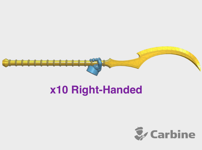 10x Right-handed Khopesh Staff: Carbine 3d printed