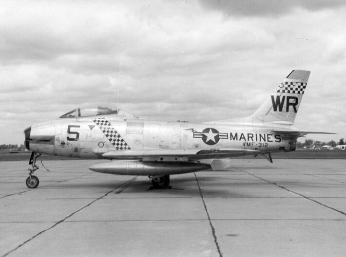 Nameplate FJ-2 Fury 3d printed Photo: US Marine Corps.