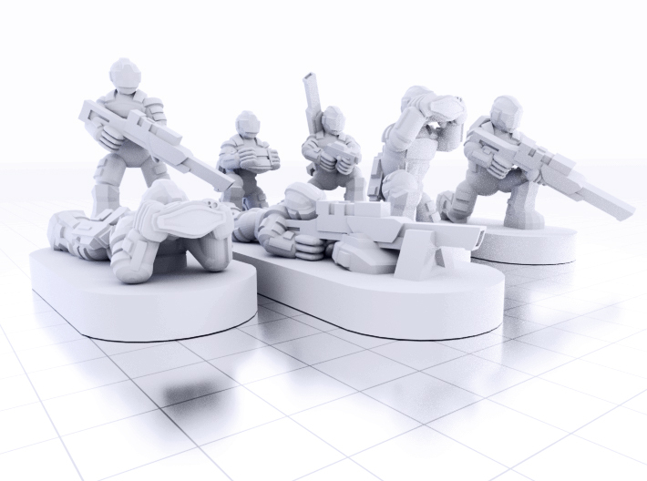 Sci Fi Troopers #02 — 6mm & 10mm 3d printed 