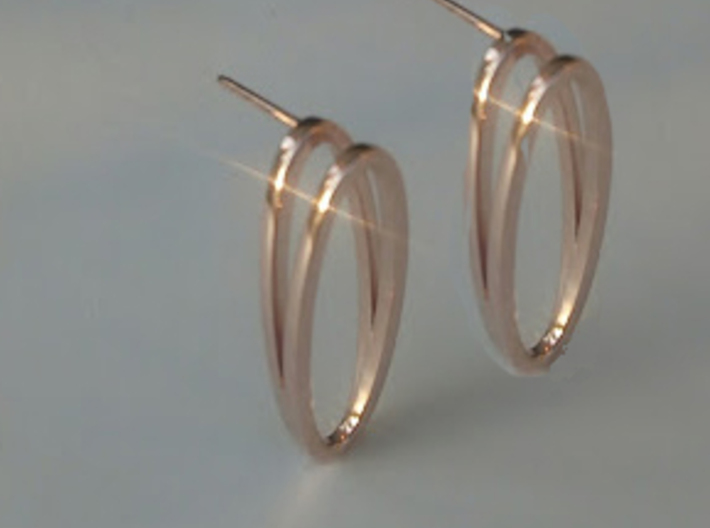 Earrings Hoola Hoop 03 3d printed 