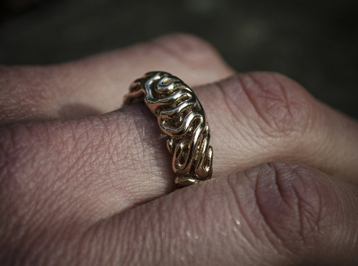 Reaction Diffusion - Ring Nr. 8 (Size J) 3d printed