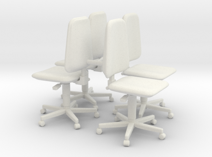 Chair 03. 1:24 scale x4 3d printed