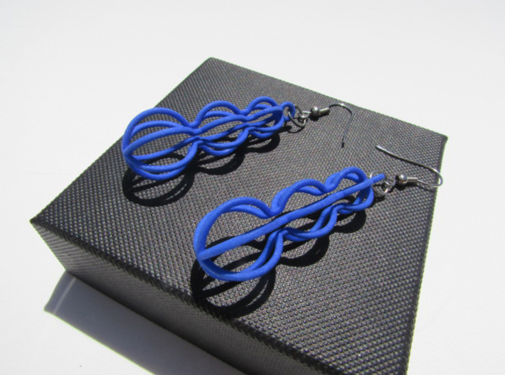 Wave earrings 3d printed