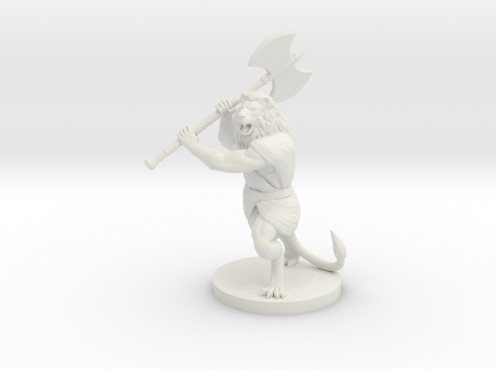 Leonin Male Barbarian 3d printed 
