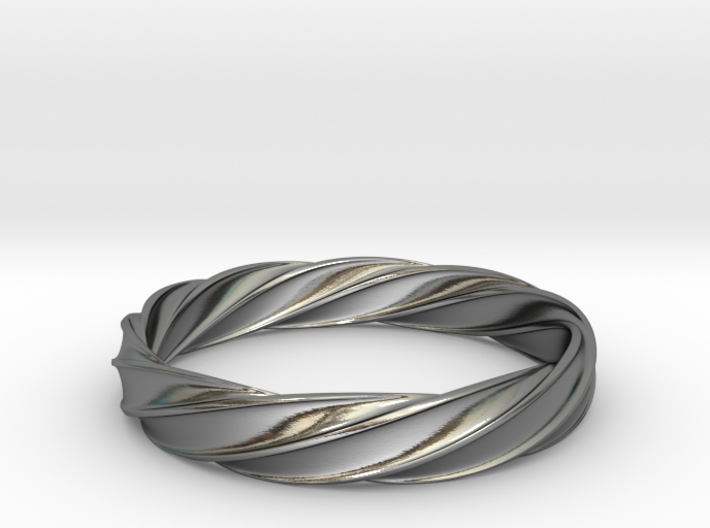 Twisted Torus Ring 3d printed