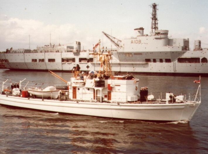 Nameplate HMS Enterprise 3d printed Echo-class inshore survey ship HMS Enterprise.