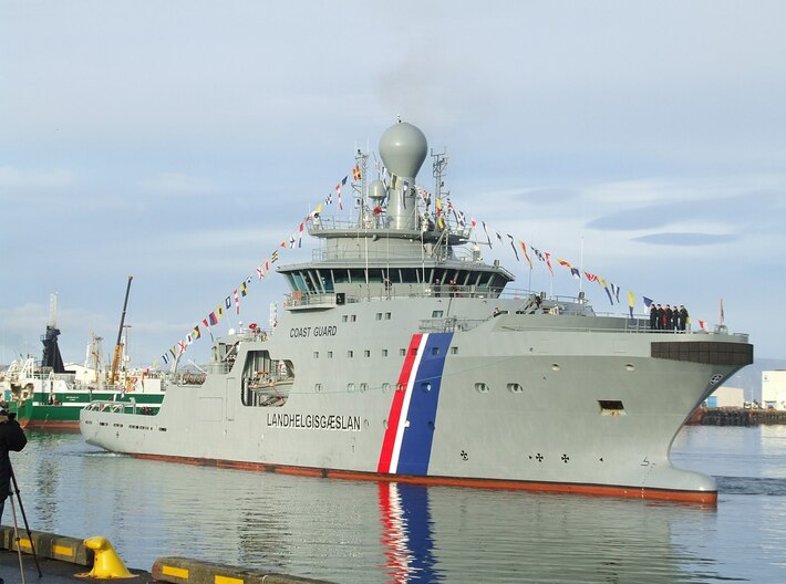 Nameplate ICGV Þór (Thor) 3d printed UT 512L-class offshore patrol vessel ICGV Thor.