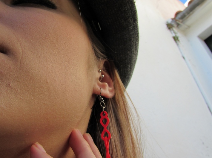 Infinit earrings 02 3d printed 