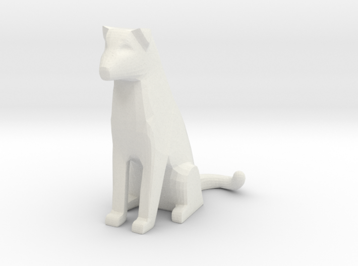 Sitting Cat Dog 3d printed
