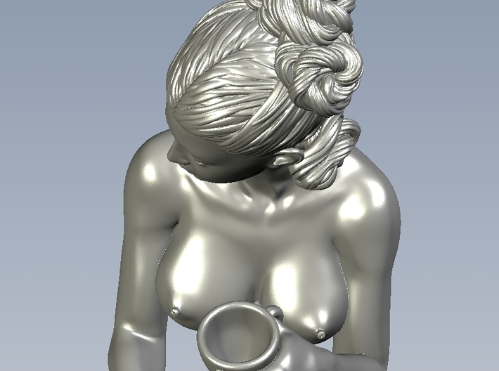 1/9 scale sexy topless girl with cup bust 3d printed 