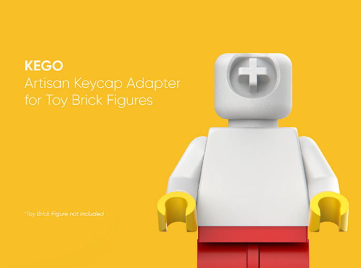 Kego 3d printed Kego: Artisan Keycap Adapter for Toy Brick Figures