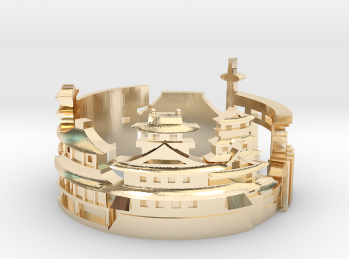 Kyoto Skyline - Cityscape Ring 3d printed