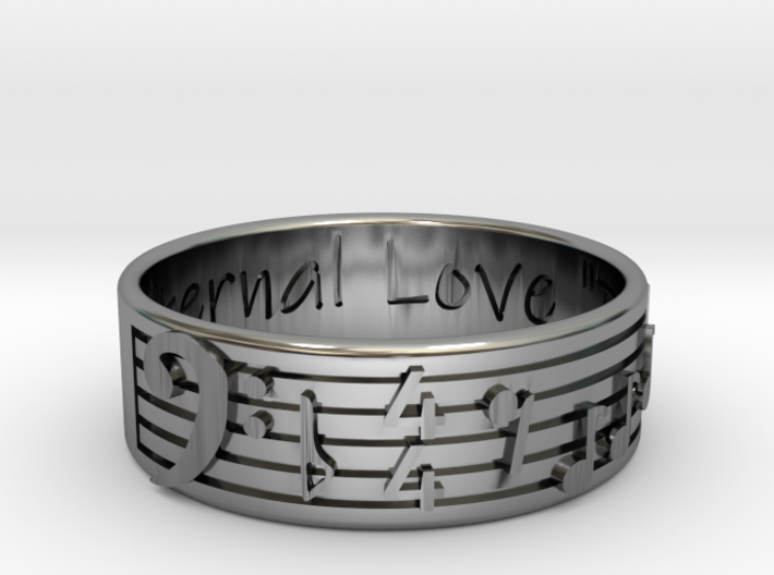 Band Nerd Bass Clef Ring 3d printed