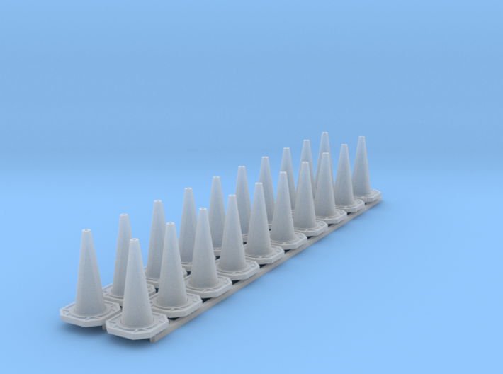 1/64 traffic cone 1 meter octagon x20 3d printed