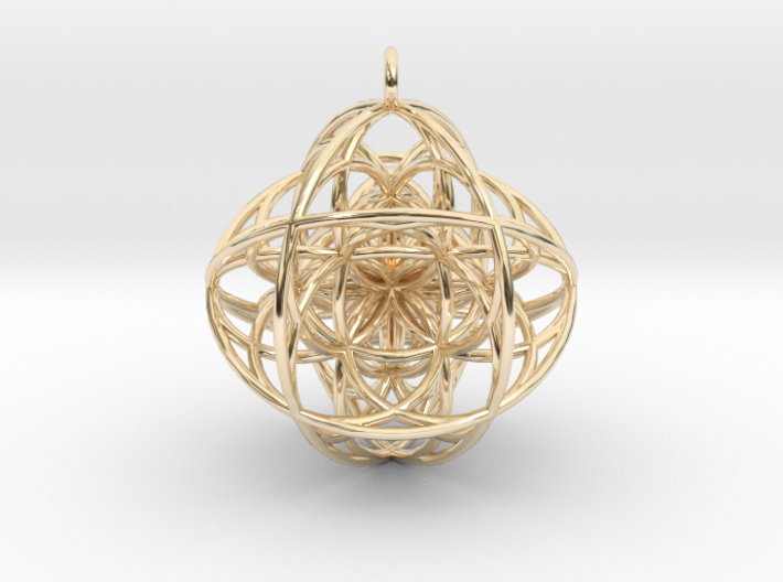 Seed of life Tao Pendant 3d printed