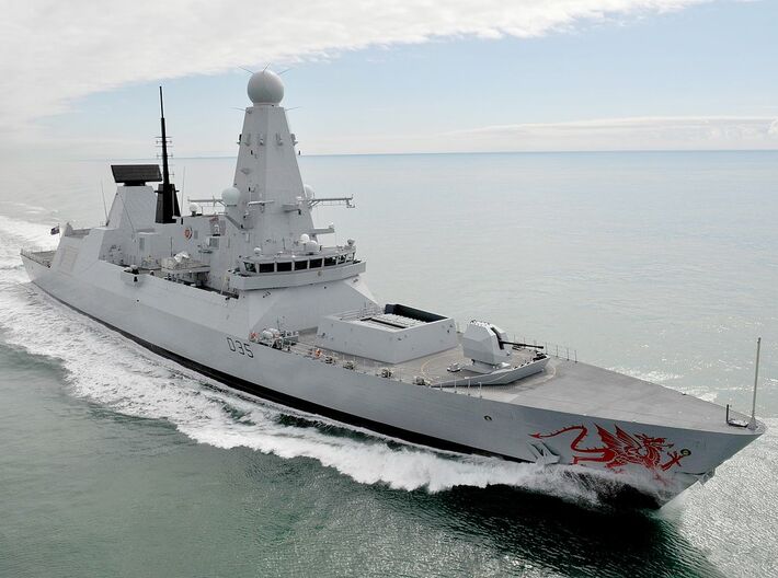 Nameplate HMS Dragon 3d printed Daring-class Type 45 guided missile destroyer HMS Dragon. Photo: Nicky Wilson.
