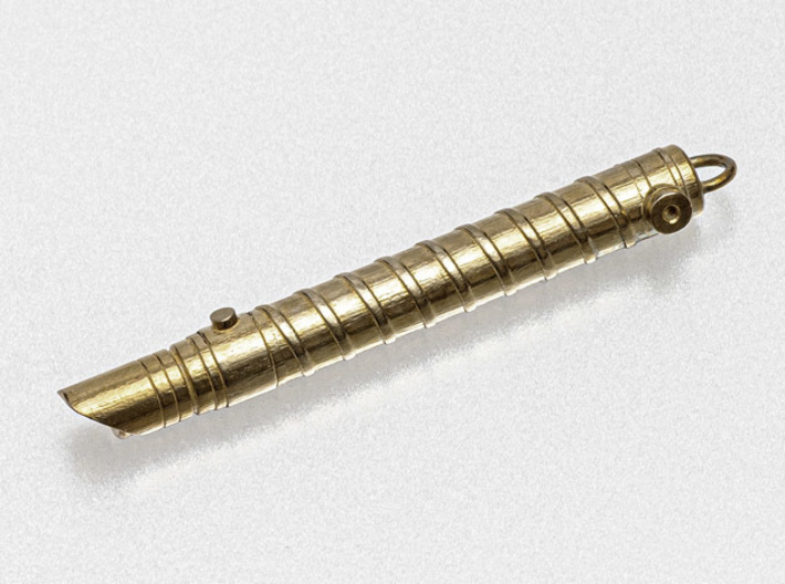 KOTA keychain 3d printed Natural Brass