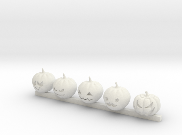 5 S Scale Pumpkins 3d printed This is a render not a picture